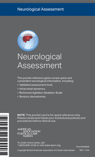 AACN Neurological Assessment Pocket Reference Card